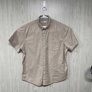 Sonoma Tan Short Sleeve Button Up Shirt Mens 2XL